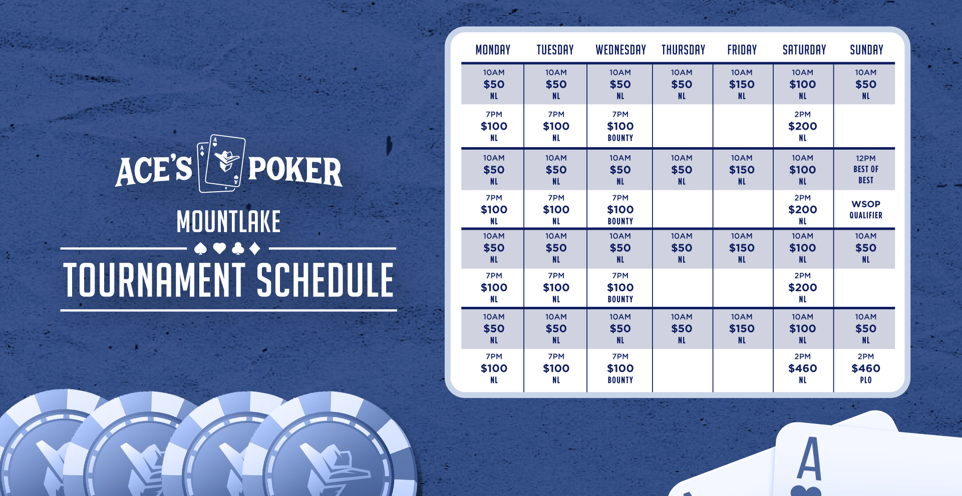 Ace's Poker Mountlake Terrace Washington | Daily Poker Tournaments