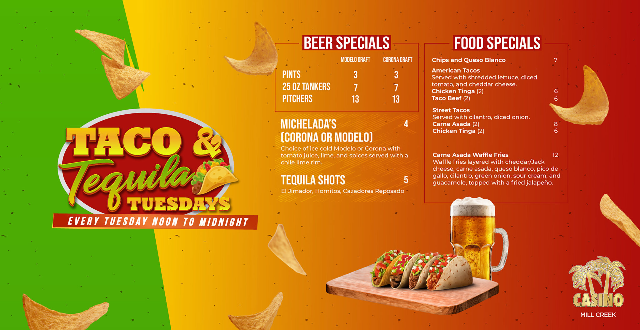 Silver Dollar Casino Mill Creek | Taco and Tequila Tuesdays