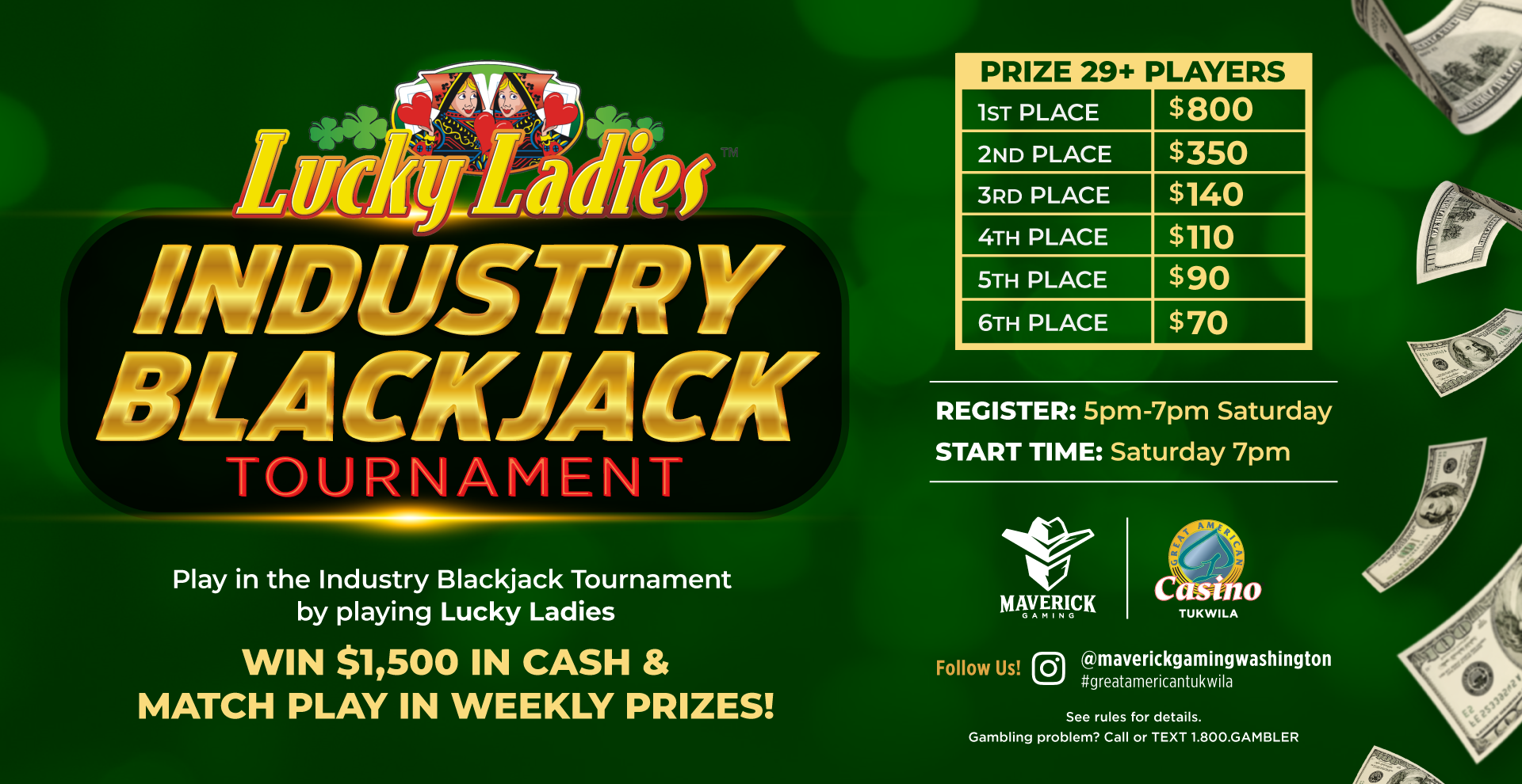 Great American Casino Tukwila | Lucky Ladies Industry Blackjack Tournament