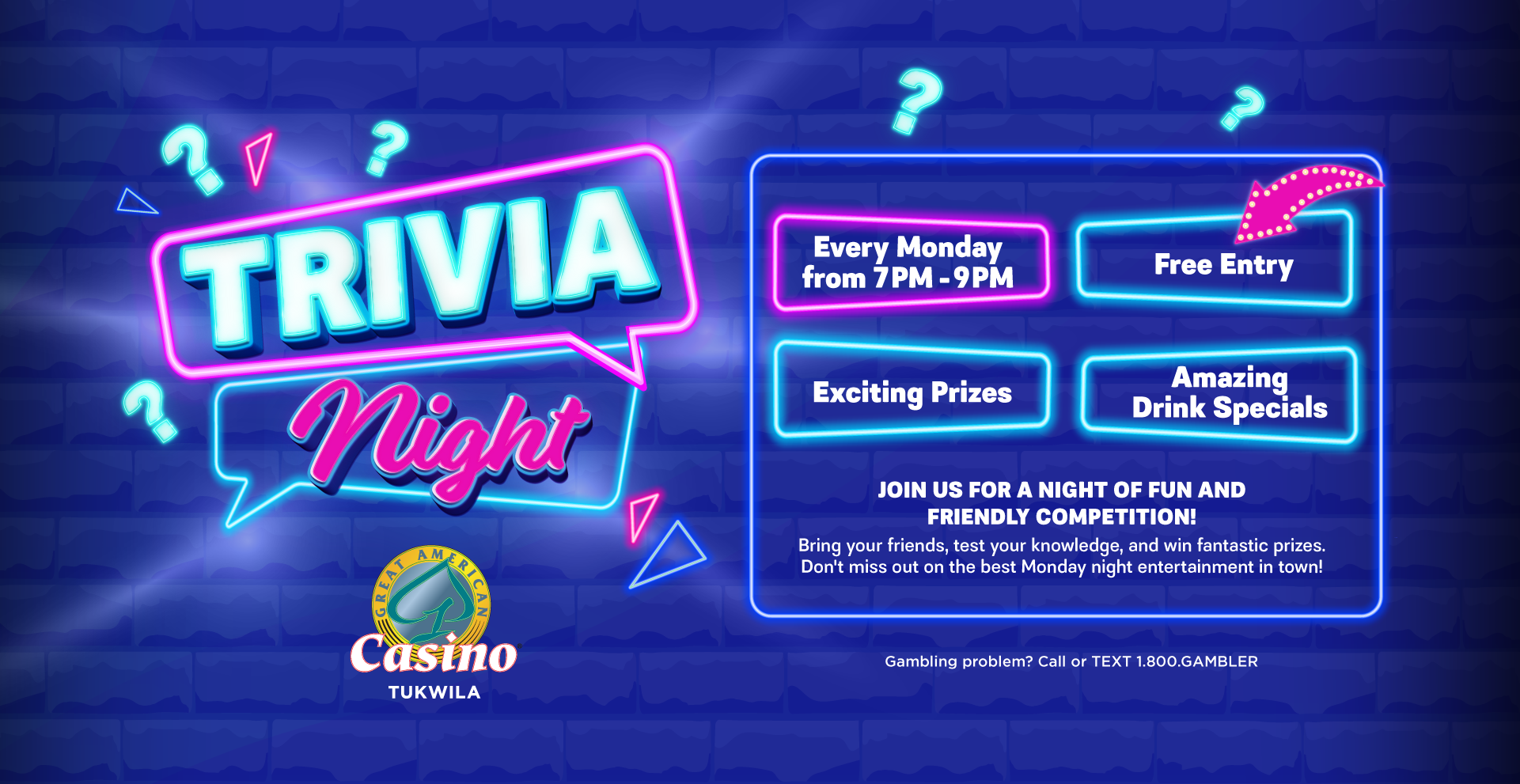 Great American Casino Tukwila | Trivia Night